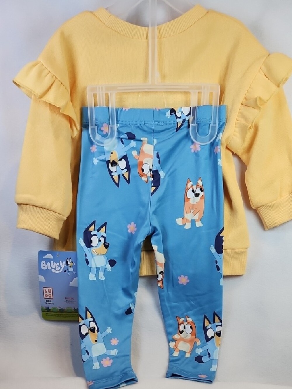 Bluey Girls Yellow & Blue 2pc 'Wow So Beautiful' Bluey Kids Set - Picture 12 of 13